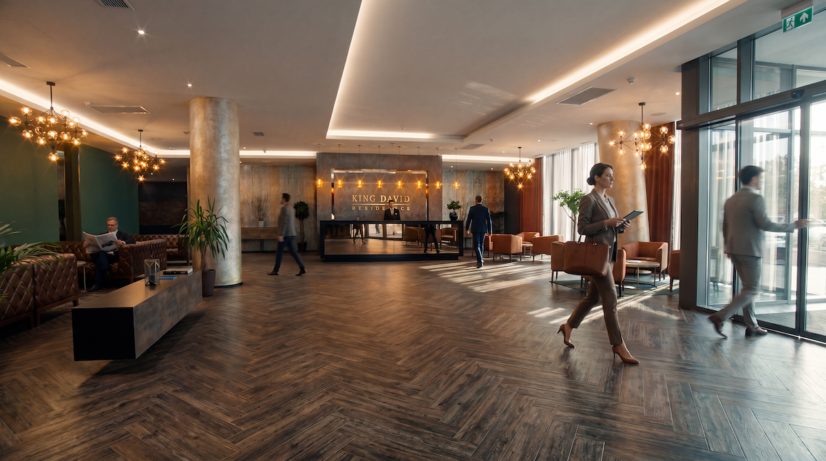 King David Residences lobby interior.
