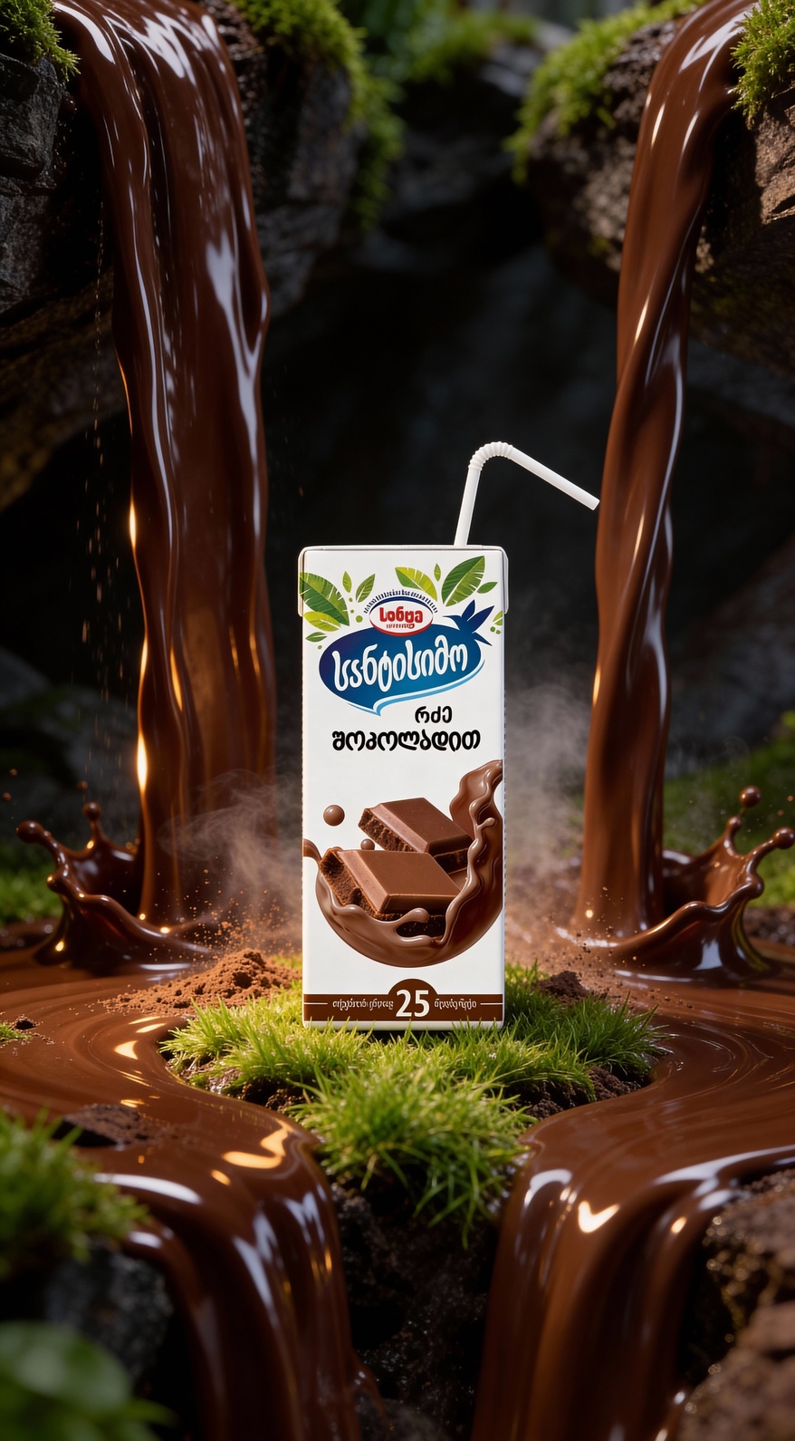 Santissimo chocolate waterfall product hero.