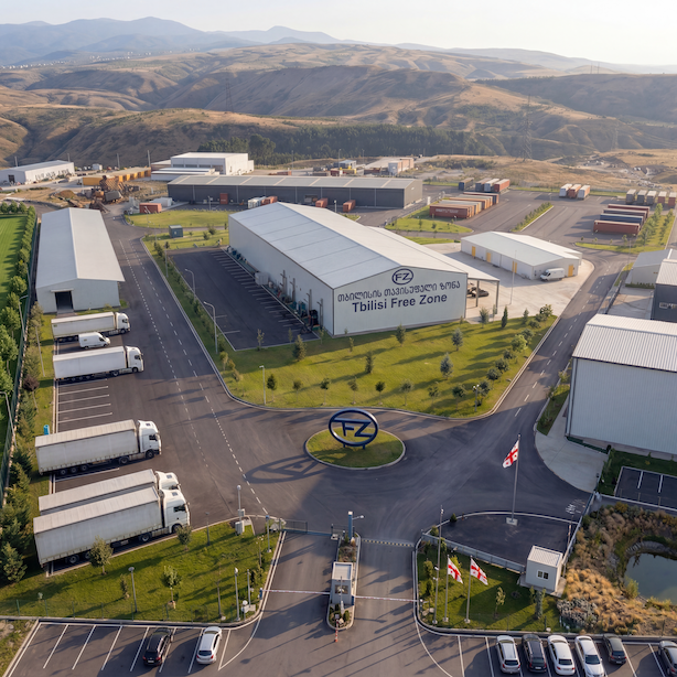Tbilisi Free Zone industrial gateway visual.