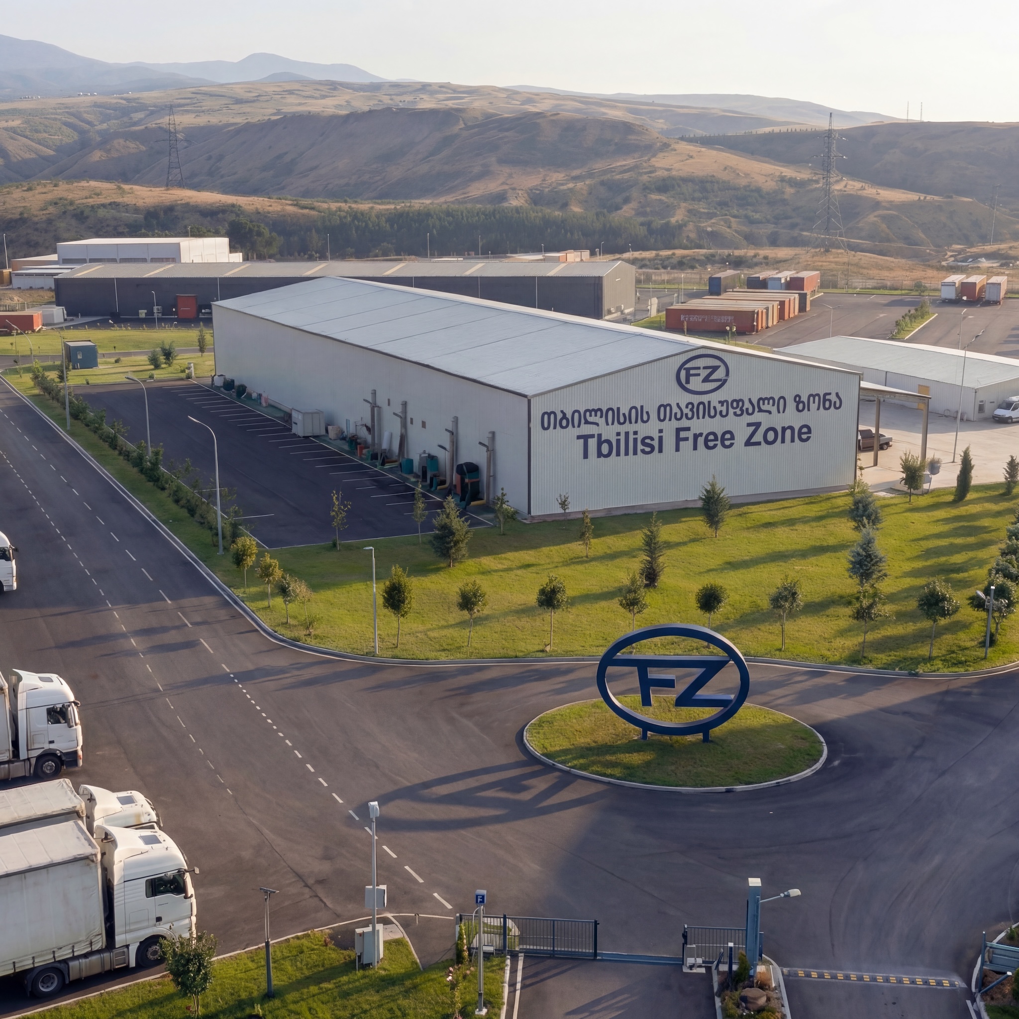 Tbilisi Free Zone global logistics visual.